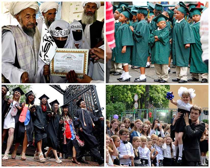 Ceremonias de graduación en todo el mundo.