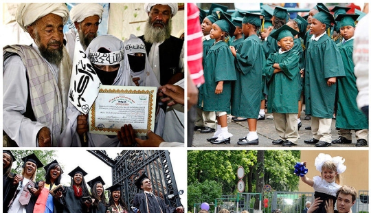 Ceremonias de graduación en todo el mundo.