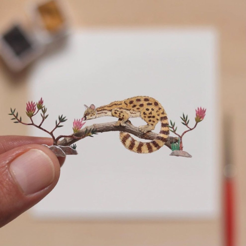 Challenge 1000 days - tiny paper animals from artists from India