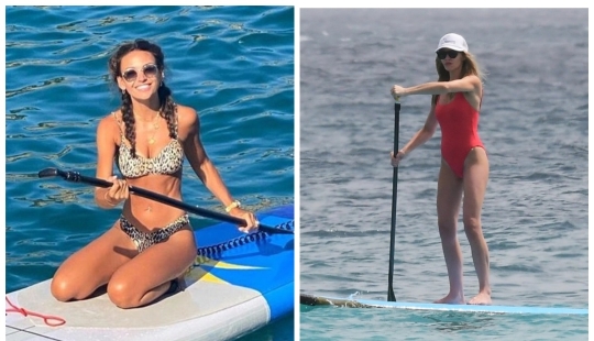 Chicas con remo: celebridades aficionadas al SUP-surf