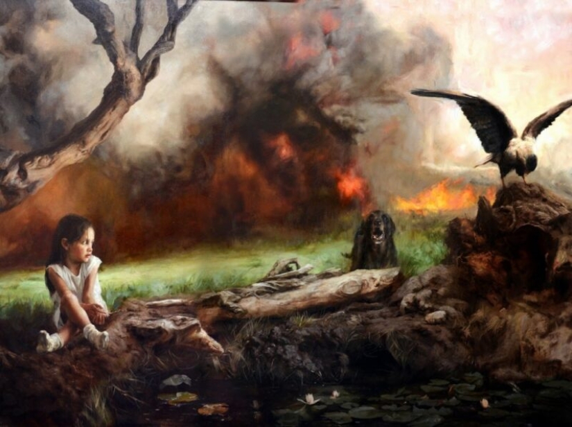 Childhood dreams and nightmares in the paintings of the artist Guillermo Lorca