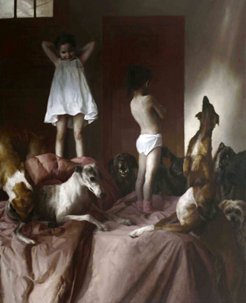 Childhood dreams and nightmares in the paintings of the artist Guillermo Lorca