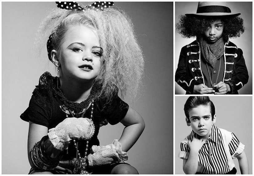 Children dressed as icons of American culture and music