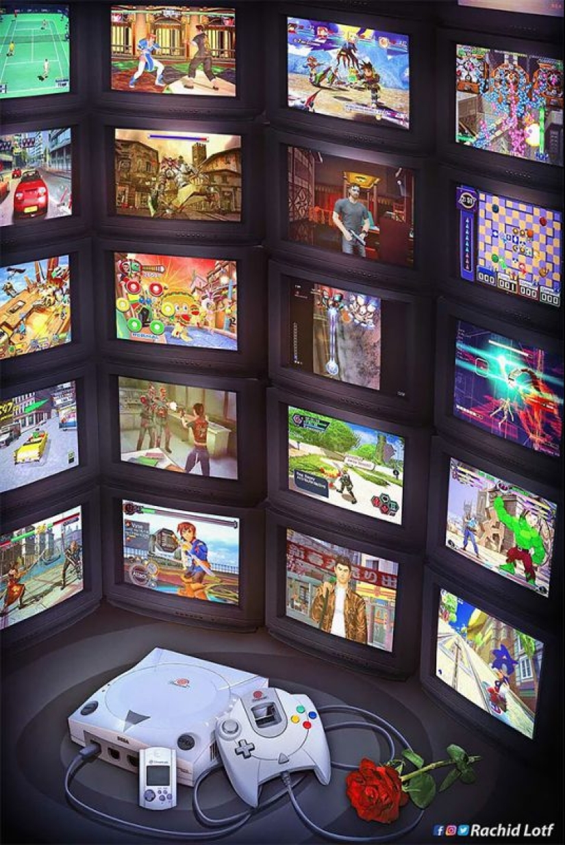 Children of the 90s: the artist displays in his works the nostalgia of old video games