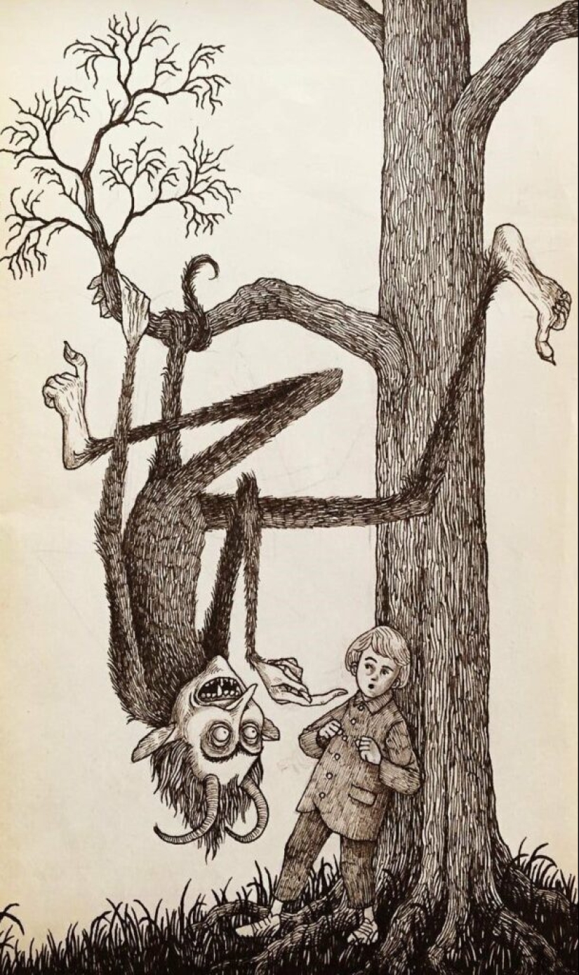 Children&#39;s nightmares in the drawings of horror master John Mortensen