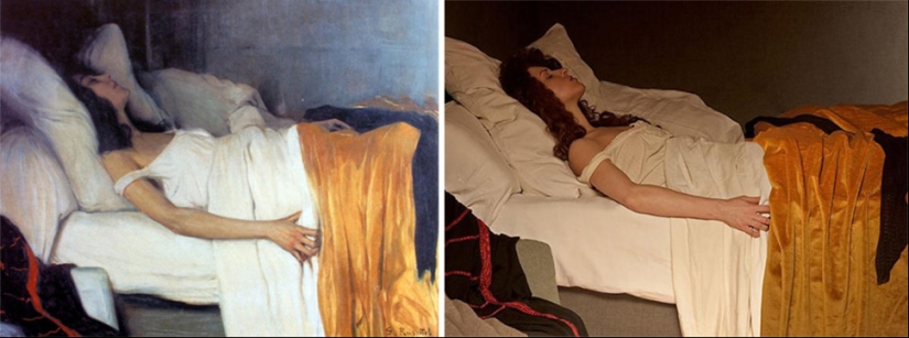 Classics of painting, recreated with the help of photography