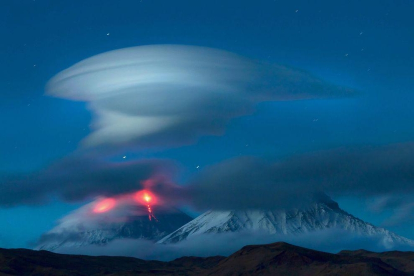 Clouds in Kamchatka that look like a UFO