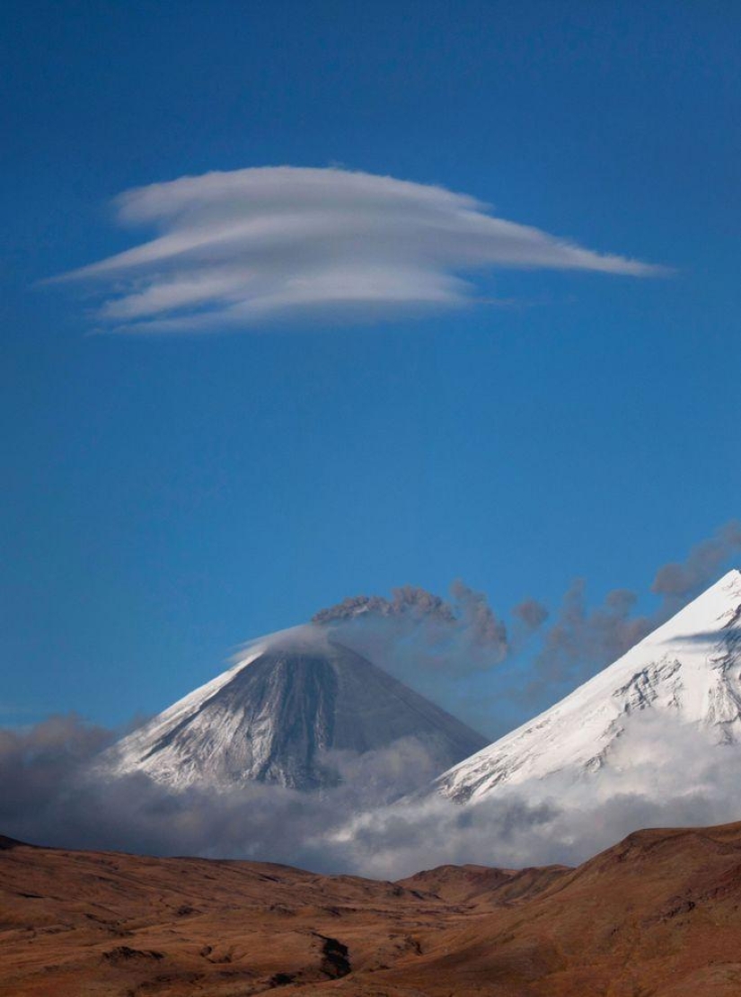 Clouds in Kamchatka that look like a UFO