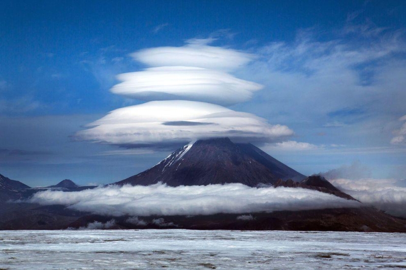 Clouds in Kamchatka that look like a UFO