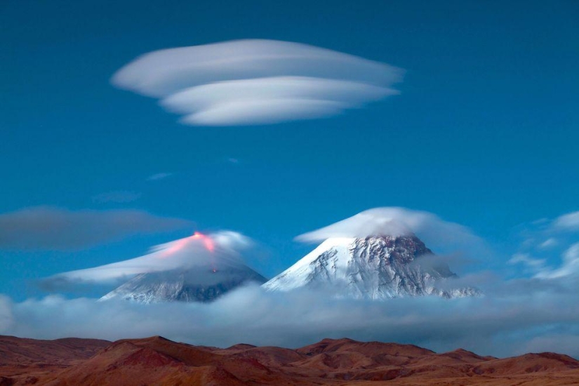 Clouds in Kamchatka that look like a UFO