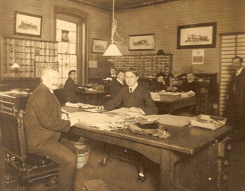 Cómo eran las oficinas hace cien años