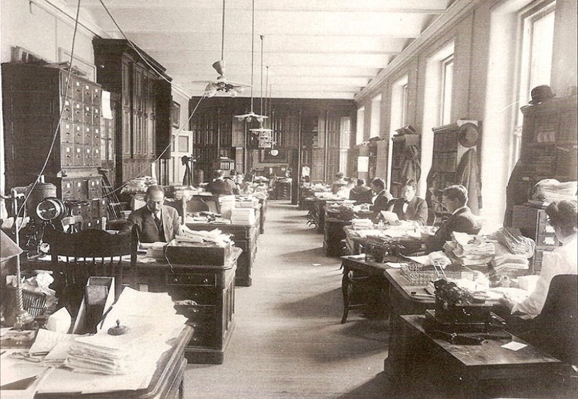 Cómo eran las oficinas hace cien años