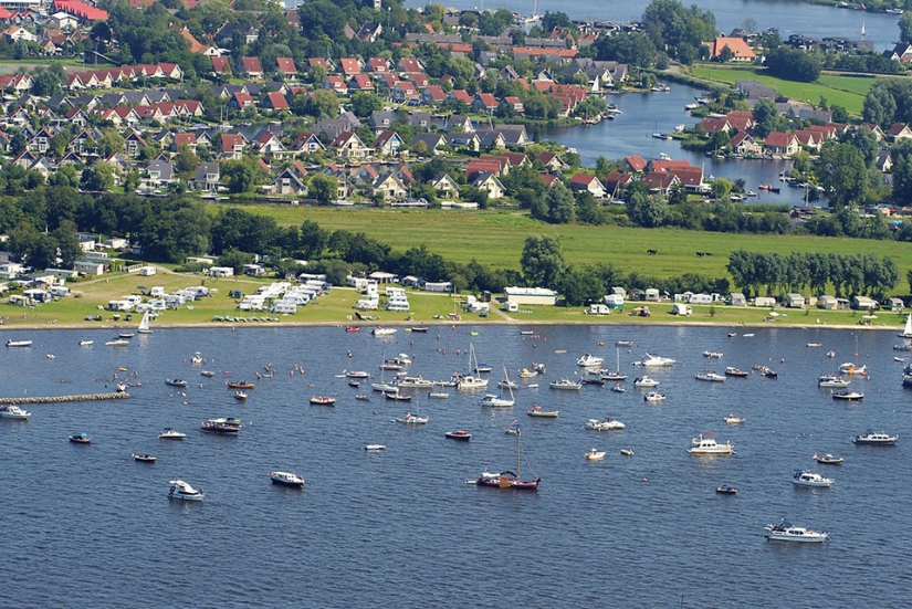 Cómo se ve la playa de Holanda a vista de pájaro