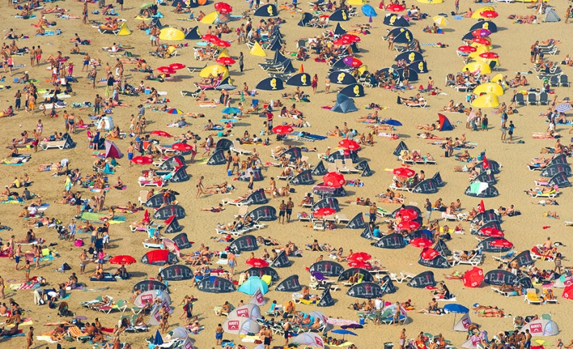 Cómo se ve la playa de Holanda a vista de pájaro