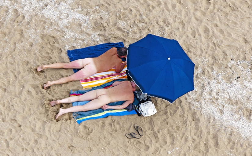 Cómo se ve la playa de Holanda a vista de pájaro