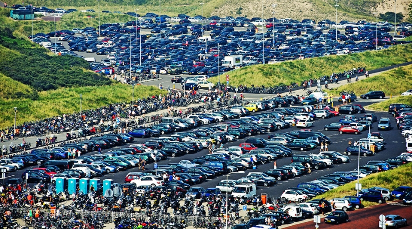 Cómo se ve la playa de Holanda a vista de pájaro