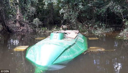 Cocaine submarine: a submarine for transporting drugs was found in Colombia