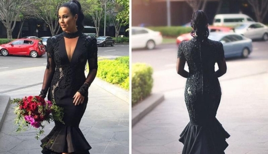 Contrariamente a la tradición: la novia llegó a la boda con un vestido negro Contrariamente a la tradición: la novia llegó a la boda con un vestido negro