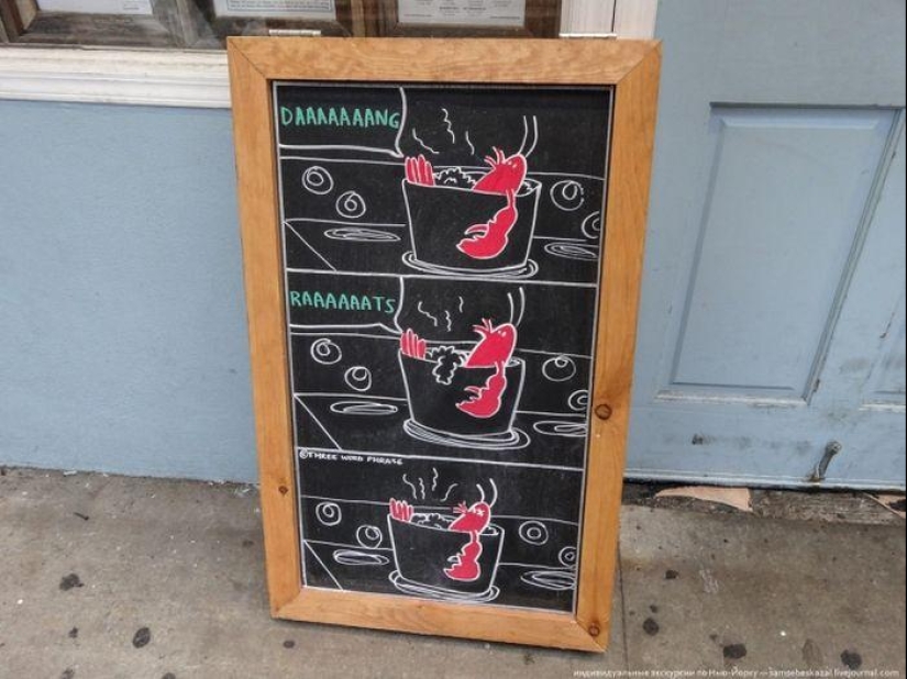 Creative pavement signs