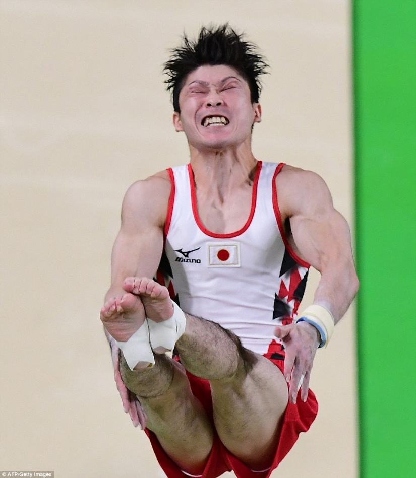 Curious faces of Olympic gymnasts in Rio
