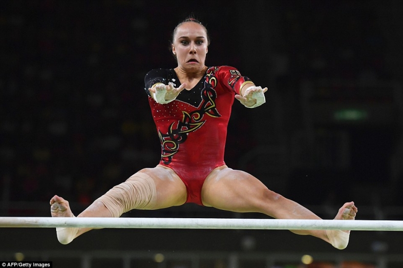 Curious faces of Olympic gymnasts in Rio
