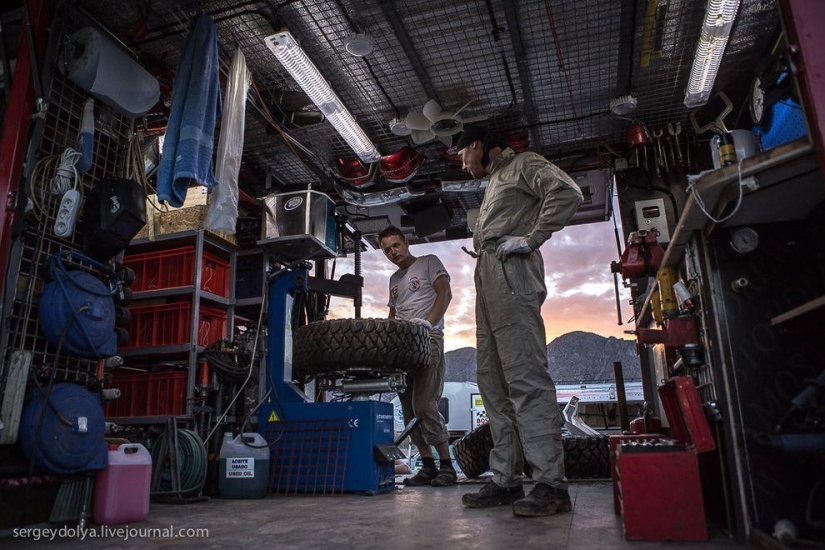 Dakar 2014. Night in Bivouac