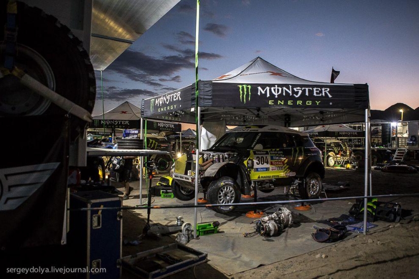 Dakar 2014. Night in Bivouac