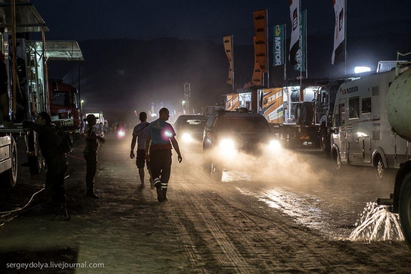 Dakar 2014. Night in Bivouac