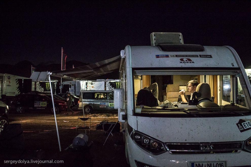 Dakar 2014. Night in Bivouac