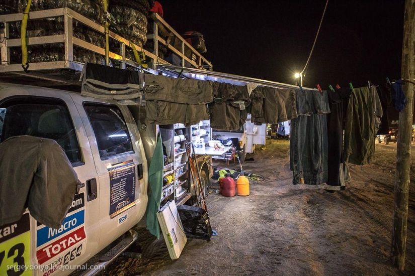 Dakar 2014. Night in Bivouac