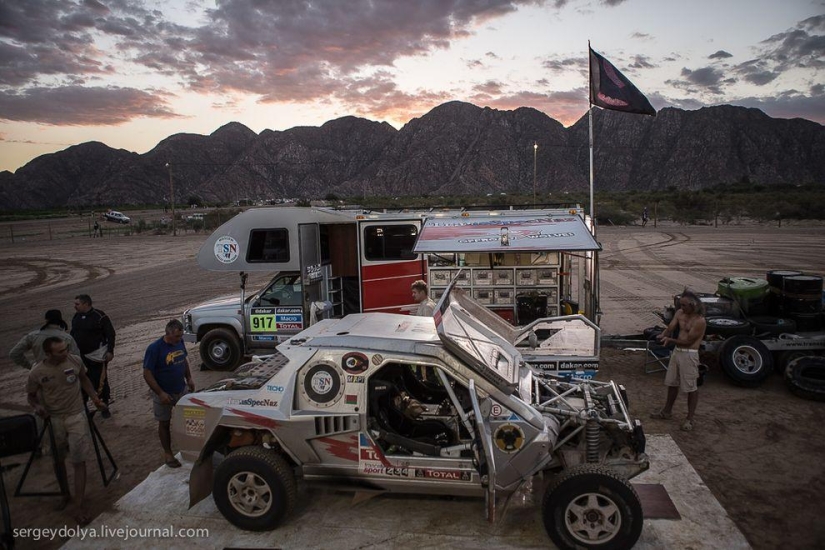 Dakar 2014. Night in Bivouac