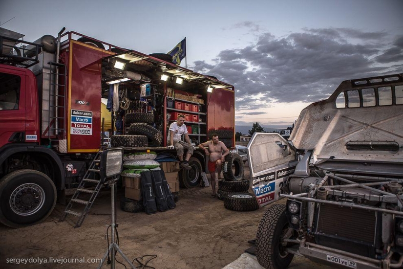 Dakar 2014. Night in Bivouac