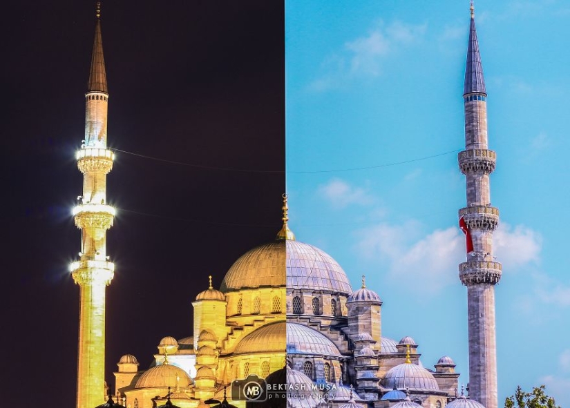 Day and night in Istanbul