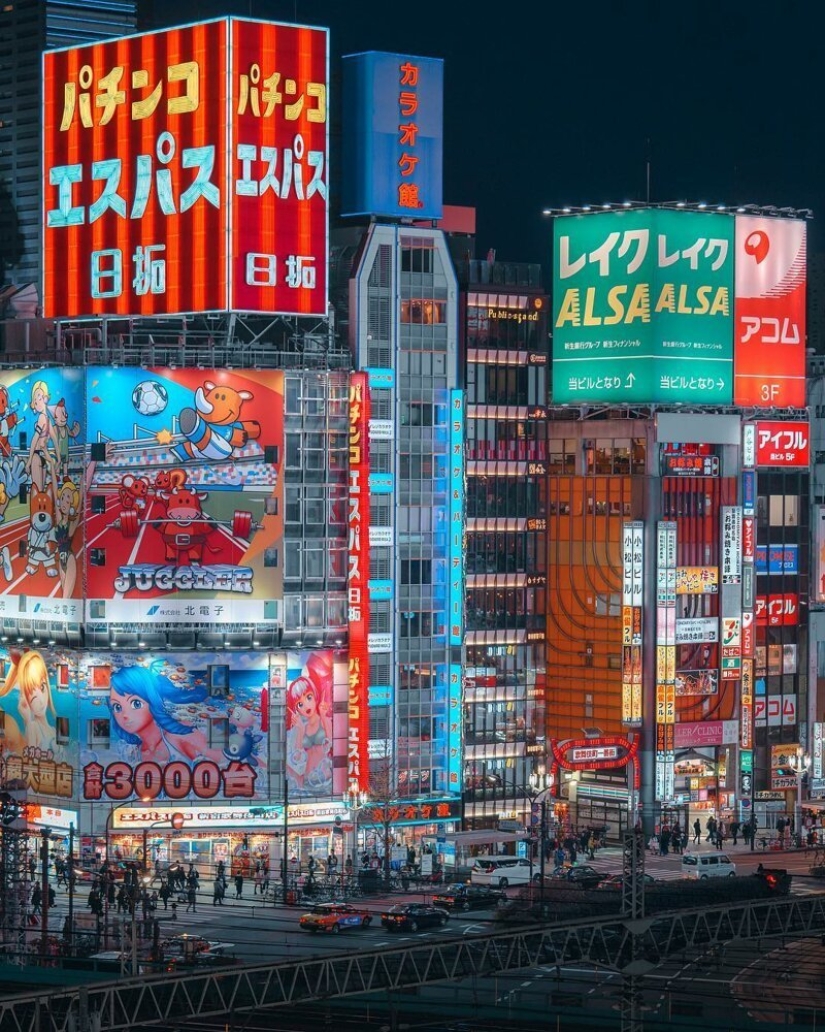 De noche y de día: impresionantes paisajes de la ciudad de Japón
