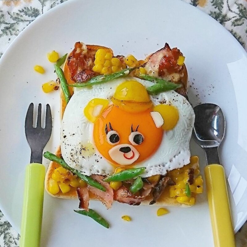 Deliciosos y hermosos huevos de un gran Japonés mamá