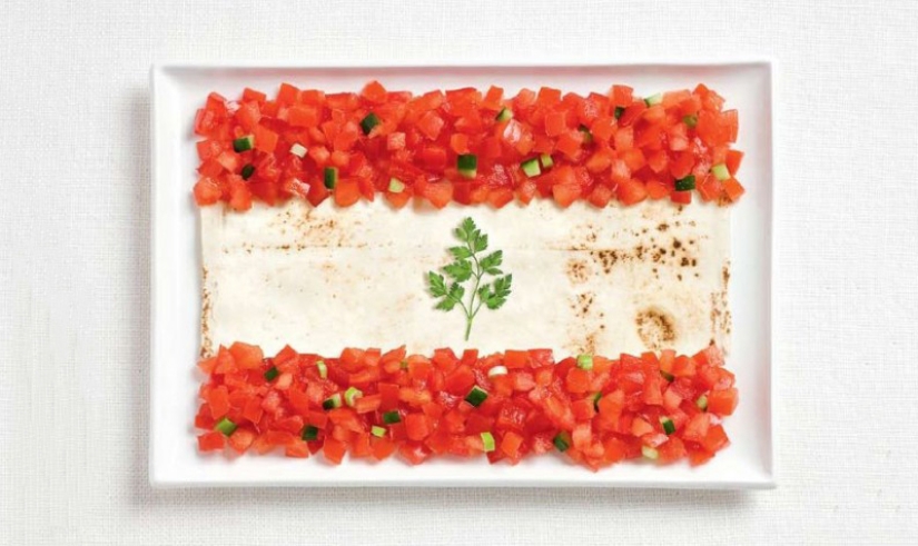 Delicious flags of different countries of the world