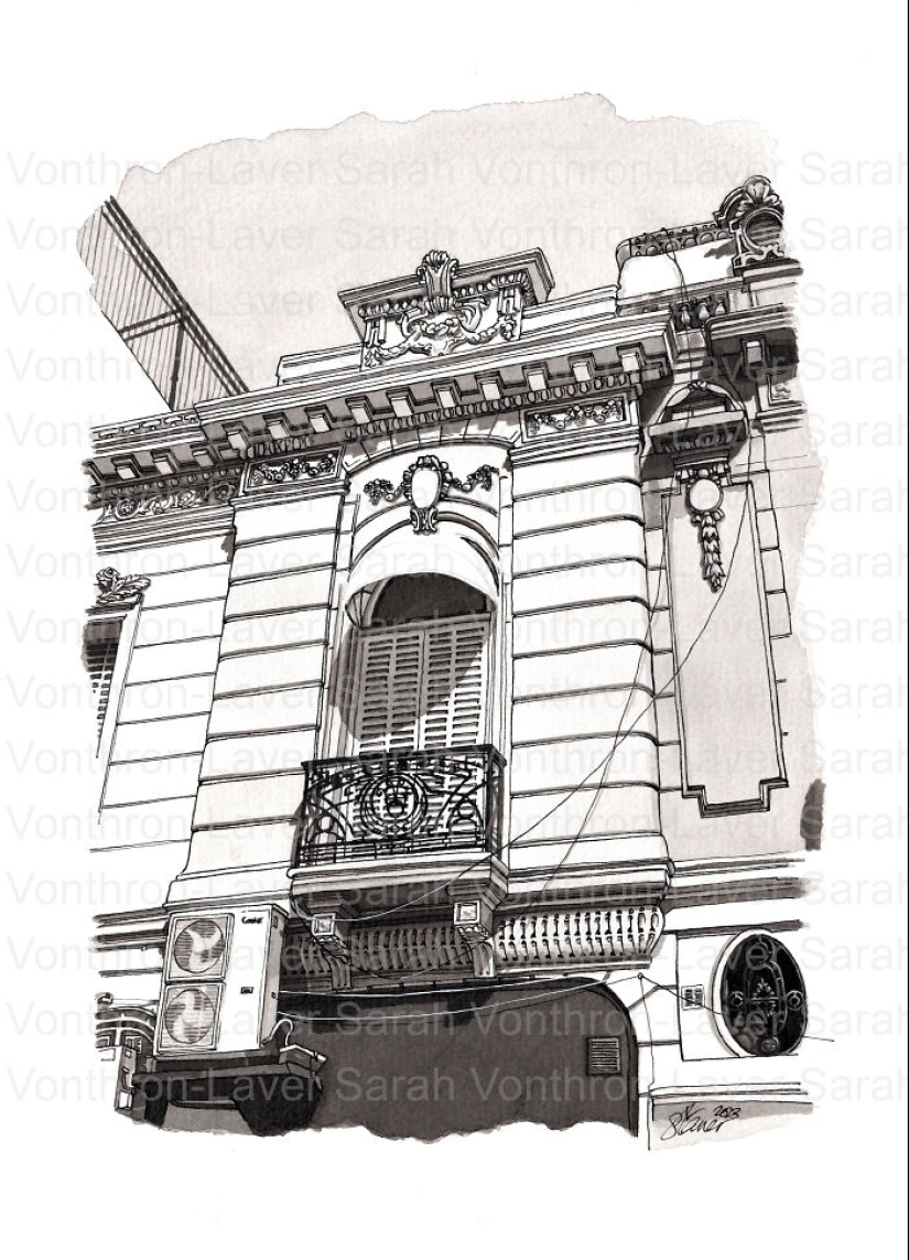 Dibujé estas imágenes con tinta de Buenos Aires