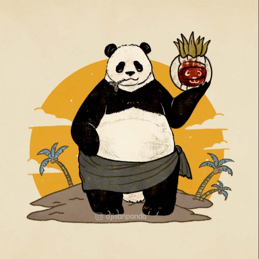 Dibujo ilustraciones de pandas, aquí está la edición de Halloween