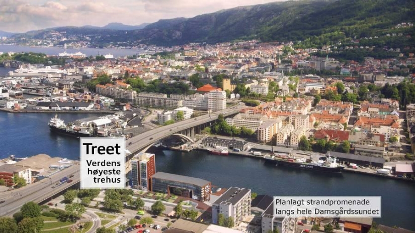 Diseño escandinavo, o La casa Treet más alta se construirá en la ciudad de Bergen