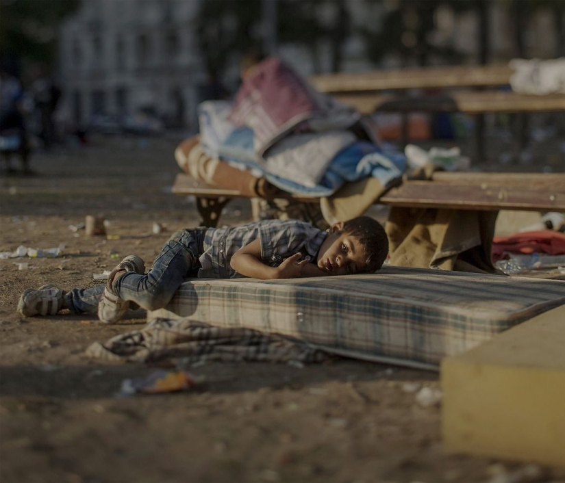 ¿Dónde y cómo duermen los niños refugiados?