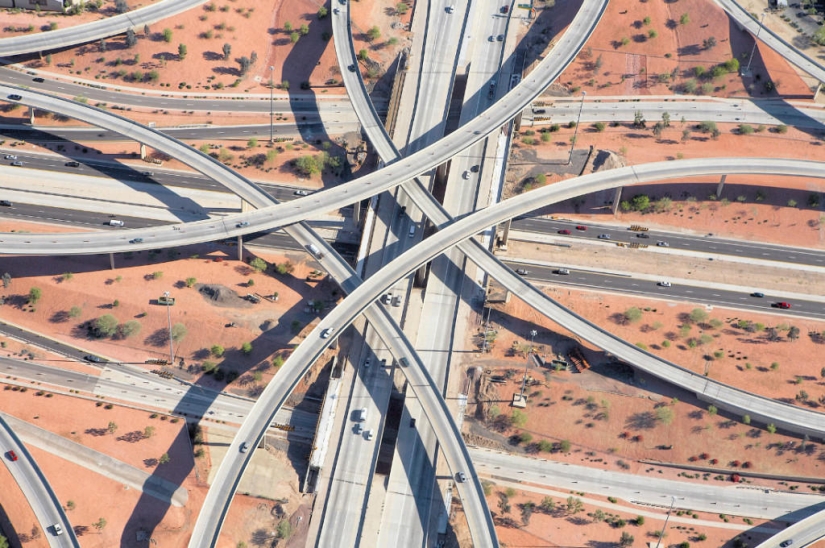 Donde los caminos se dividen: fotografía aérea por Peter Andrew