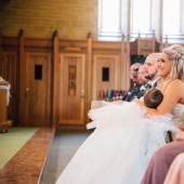 Don't be shy: the bride breastfed the baby right during the wedding