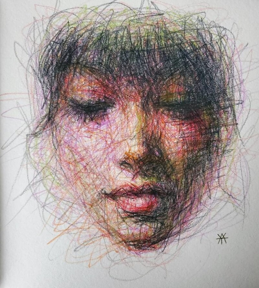 Doodle Liz Y Ahmet: artist creates unusual portraits of women from ...