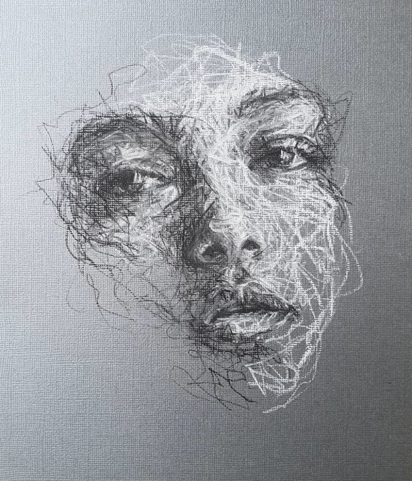 Doodle Liz Y Ahmet: artist creates unusual portraits of women from ...