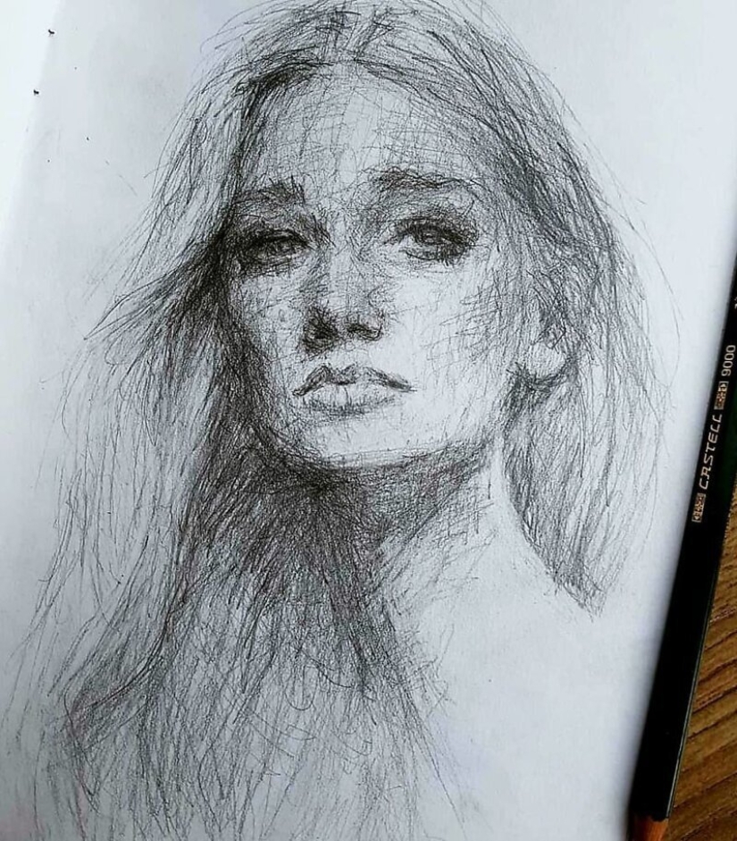 Doodle Liz Y Ahmet: artist creates unusual portraits of women from ...