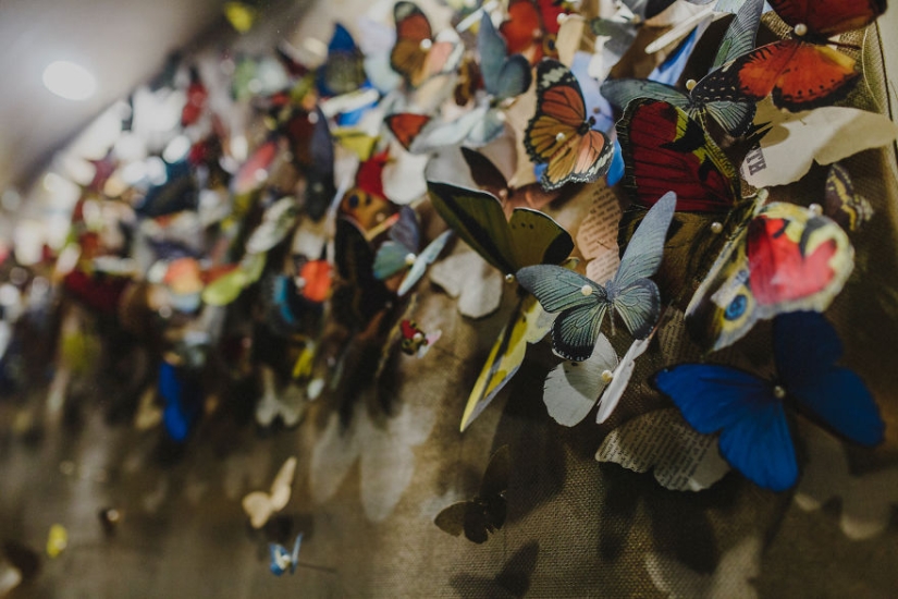 Duelo de papel: una niña talló más de 800 mariposas de papel en memoria de su difunta abuela