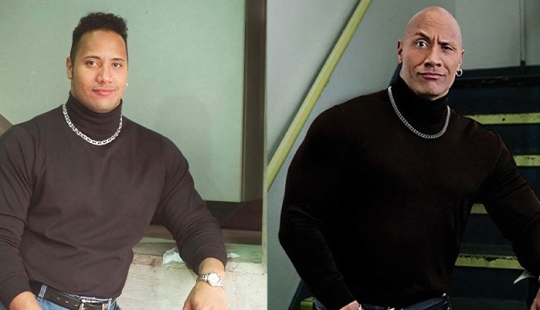 Dwayne Johnson recreó el meme viral de su yo más joven para Navidad, y los fanáticos no estaban listos