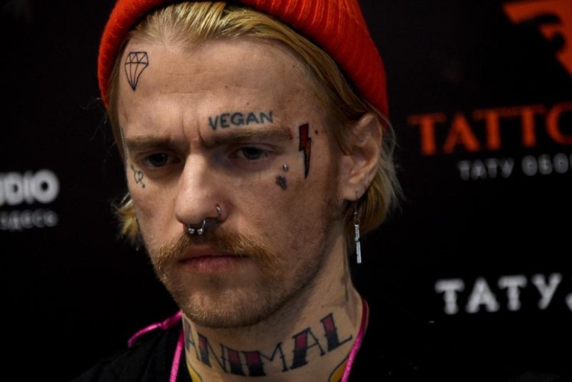 "Eat your salad — don't mess with guys": what is a tattoo cover themselves vegans