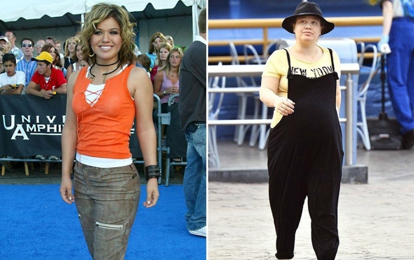 Either fat or bones: 9 stars whose weight is constantly jumping