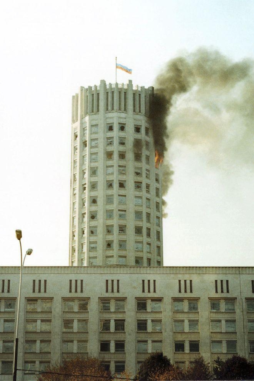 Ejecución de la Casa de los Soviets el 4 de octubre de 1993